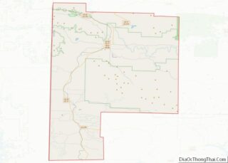 Map of Polk County, Arkansas