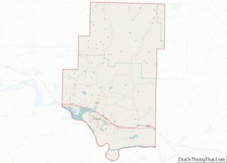 Map of Pope County, Arkansas