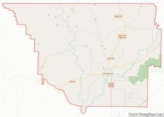 Map of Randolph County, Arkansas