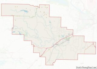 Map of Saline County, Arkansas