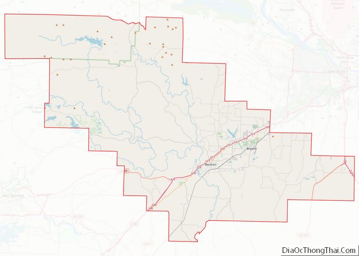 Map of Saline County