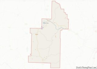 Map of Sharp County, Arkansas