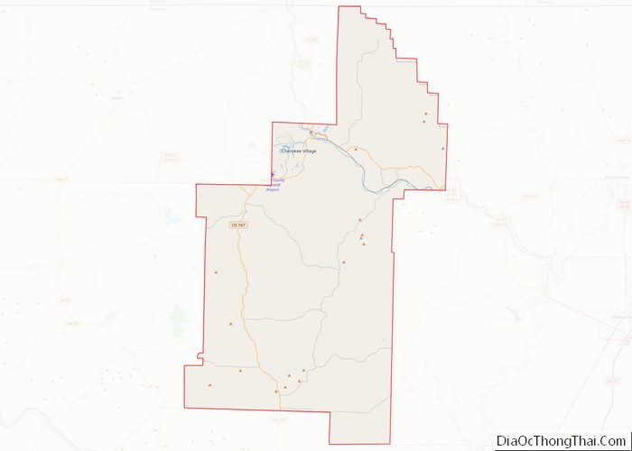 Map of Sharp County