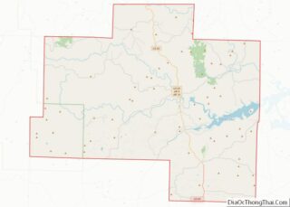 Map of Van Buren County, Arkansas