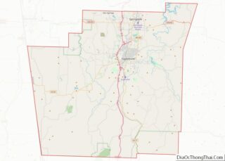 Map of Washington County, Arkansas