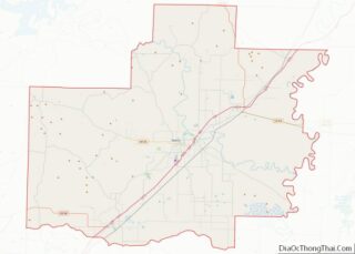 Map of White County, Arkansas