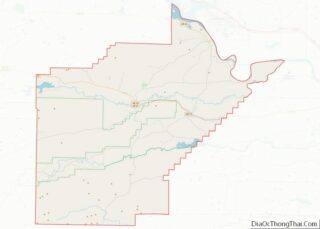 Map of Yell County, Arkansas