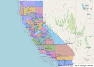 Political map of California State – Printable Collection
