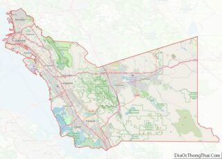 Map of Alameda County, California