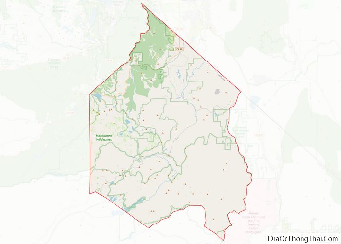 Map of Alpine County