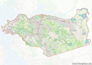 Map of Contra Costa County, California