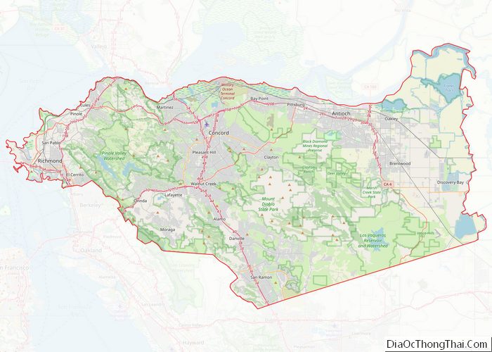 Map of Contra Costa County