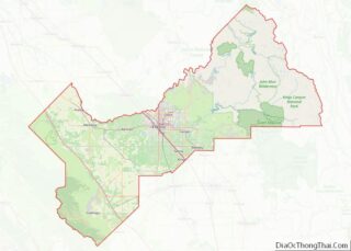 Map of Fresno County, California