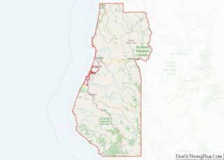 Map of Humboldt County, California