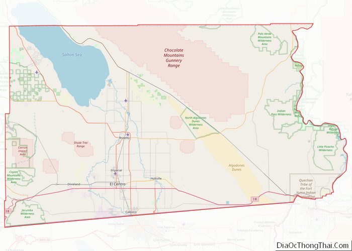 Map of Imperial County
