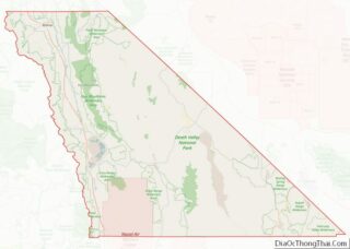 Map of Inyo County, California