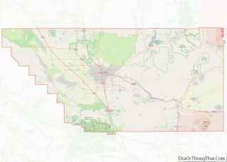 Map of Kern County, California