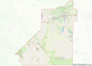 Map of Kings County, California