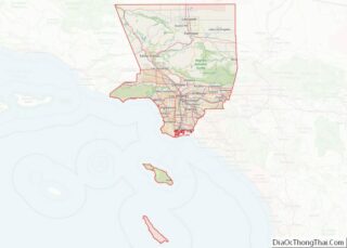 Map of Los Angeles County, California