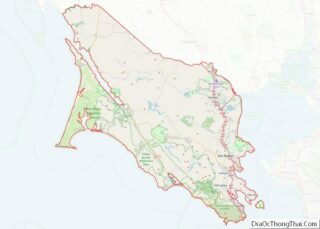 Map of Marin County, California