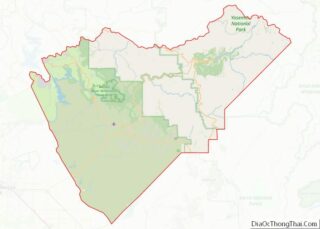 Map of Mariposa County, California