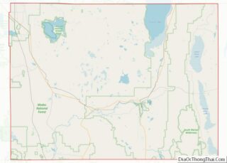 Map of Modoc County, California