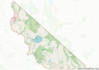 Map of Mono County, California