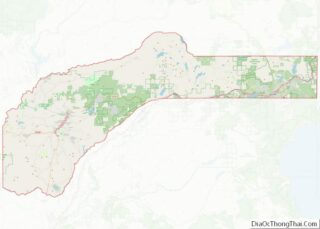 Map of Nevada County, California