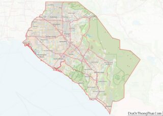 Map of Orange County, California