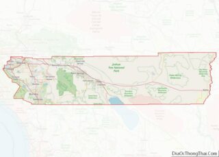 Map of Riverside County, California