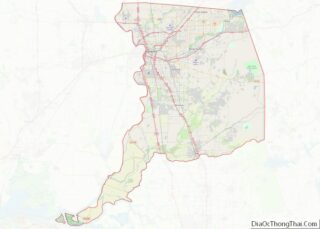 Map of Sacramento County, California