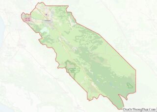 Map of San Benito County, California