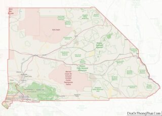 Map of San Bernardino County, California