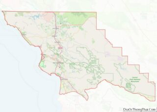 Map of San Luis Obispo County, California