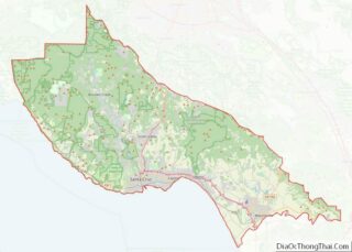 Map of Santa Cruz County, California