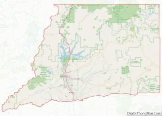 Map of Shasta County, California