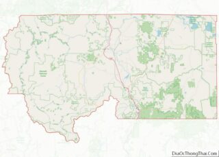 Map of Siskiyou County, California