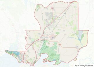 Map of Solano County, California