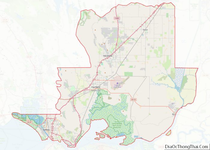 Map of Solano County