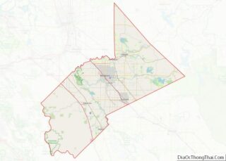 Map of Stanislaus County, California