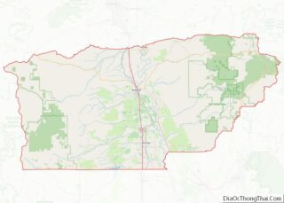 Map of Tehama County, California