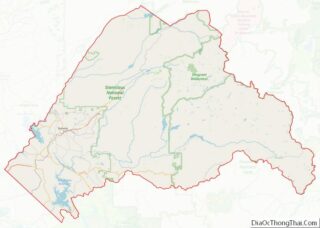 Map of Tuolumne County, California