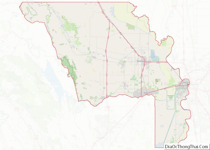 Map of Yolo County