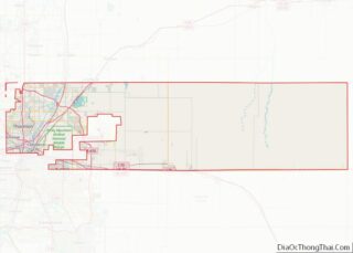 Map of Adams County, Colorado