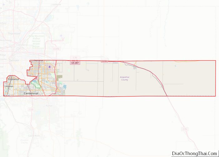 Map of Arapahoe County