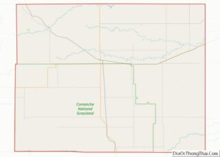 Map of Baca County, Colorado