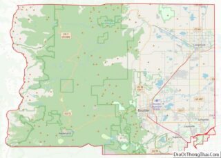 Map of Boulder County, Colorado