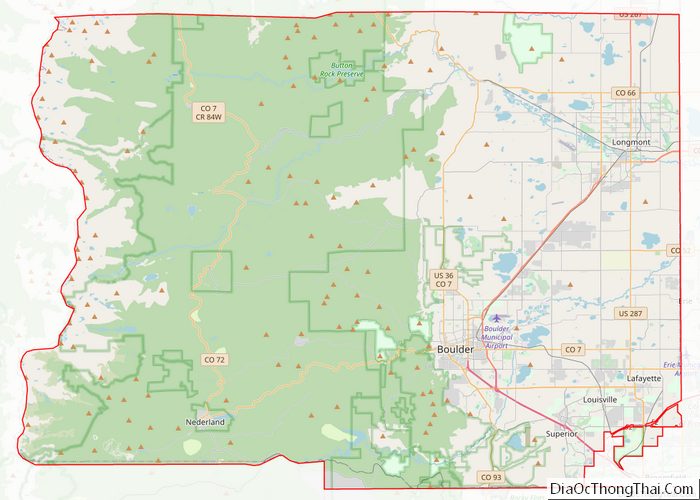 Map of Boulder County