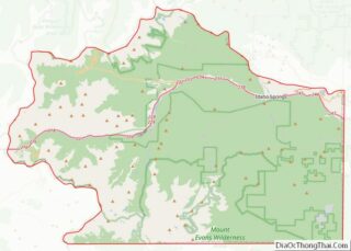 Map of Clear Creek County, Colorado