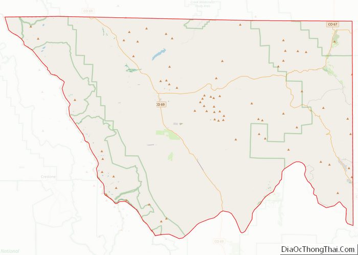 Map of Custer County